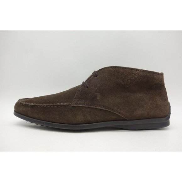 Tods Brown Leather Casual Lace Up Chukka Driving Ankle Boots Shoes Men\'s 7.5 main image 8